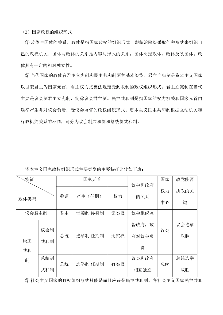 高考政治第二轮复习 专题九 我国的国家制度_第2页