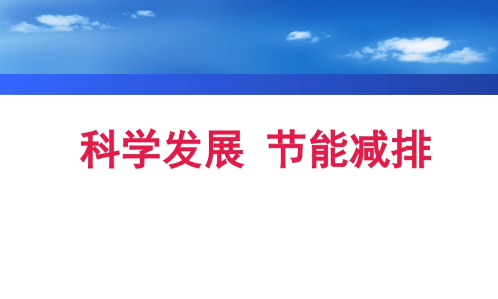 杭嘉湖丽高三政治复习研讨会资料科学发展 节能减排