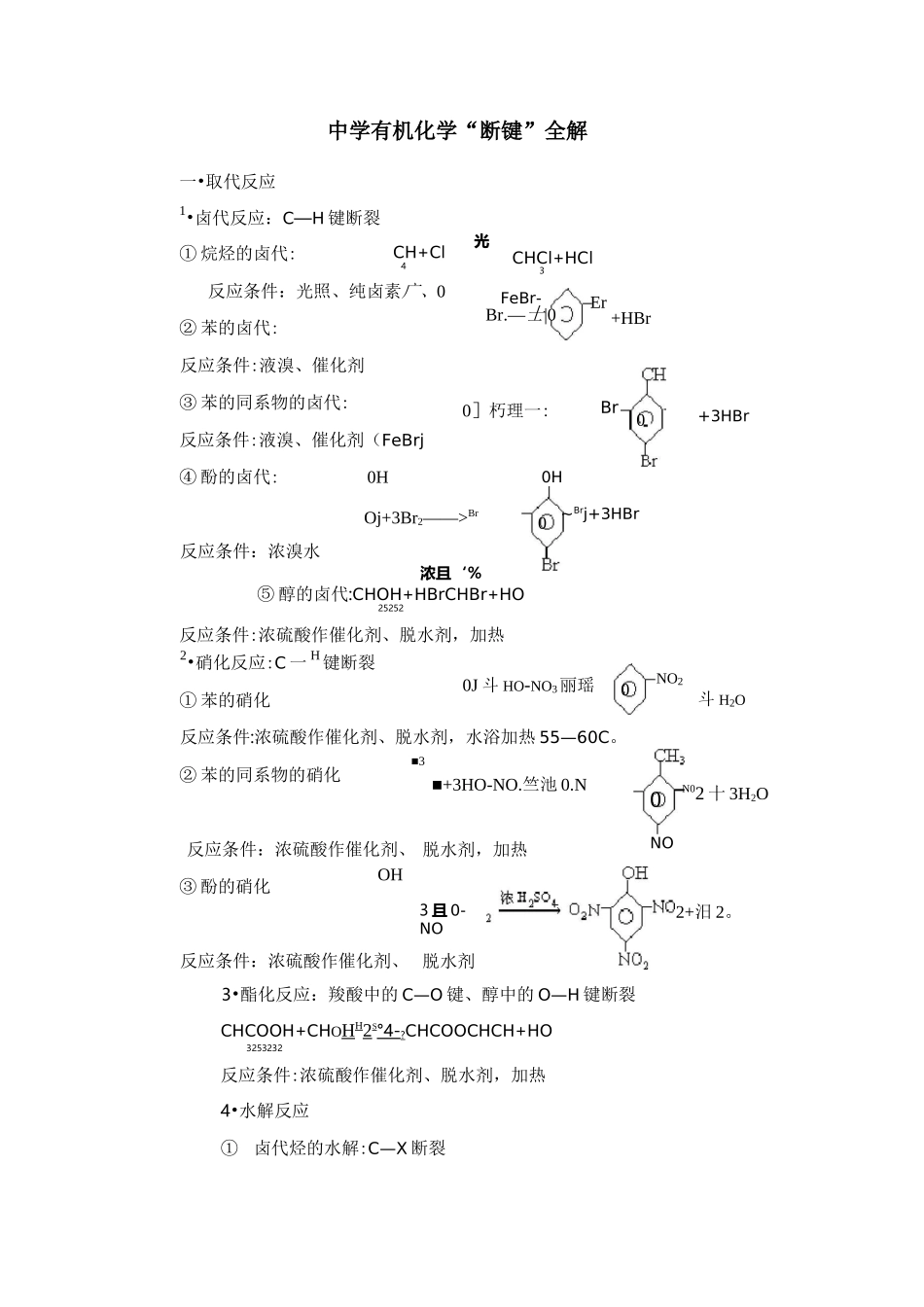 有机化学实验现象断键规律制取等(最全版)_第1页