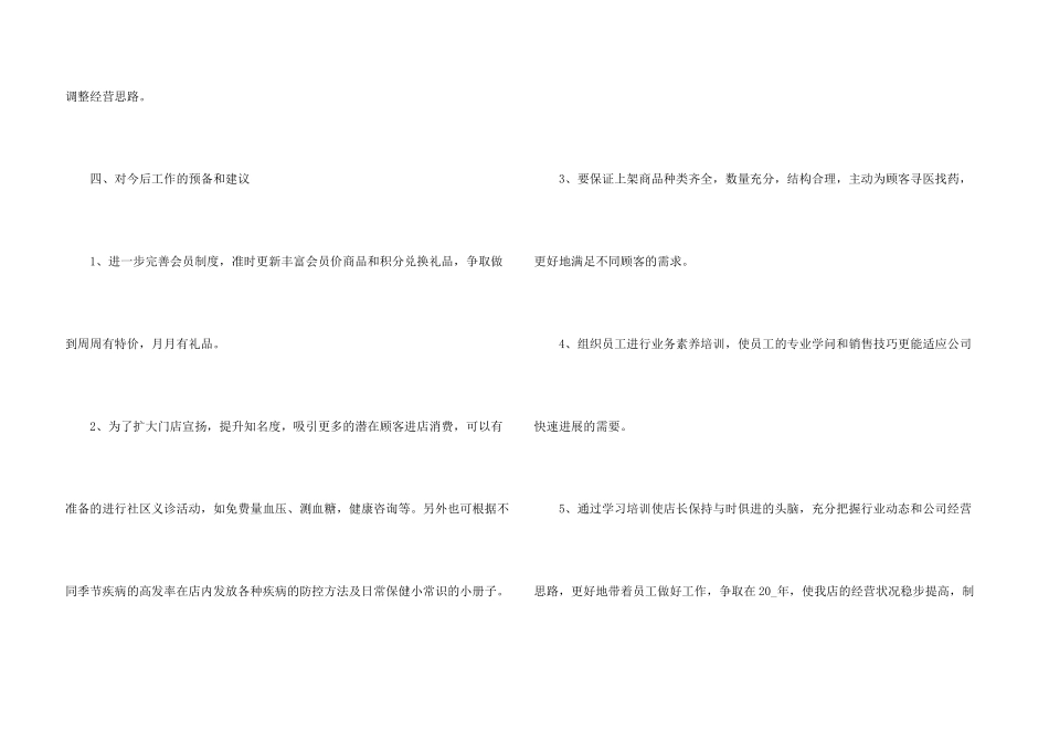 药店店长年终总结6篇_第3页