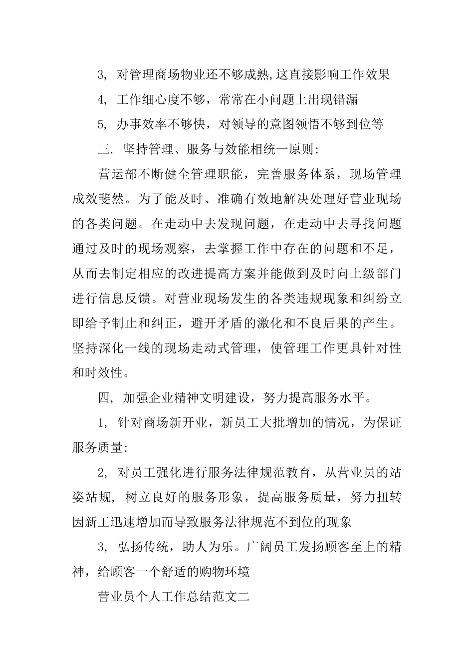 营业员个人工作总结范文五篇_第2页