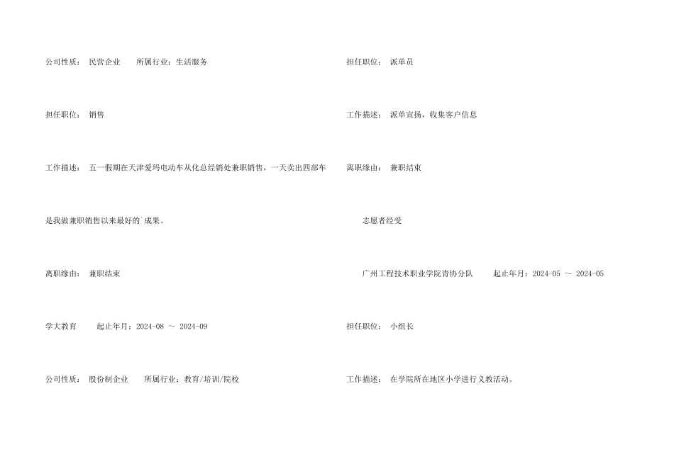 营销企划人员个人简历_第2页