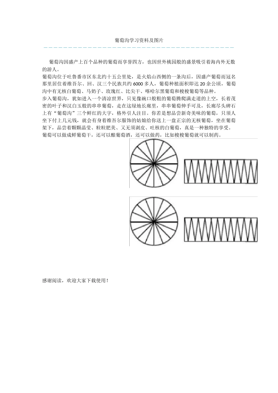 葡萄沟学习资料及图片_第1页