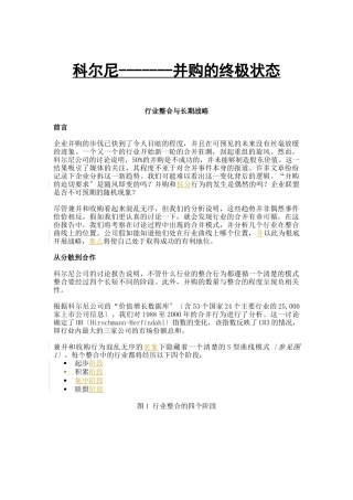 行业整合与长期战略
