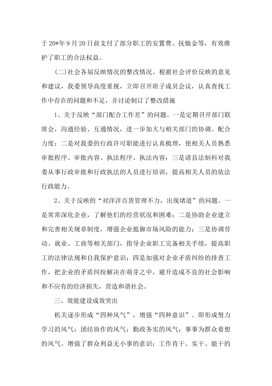 行政效能建设自查报告_第3页