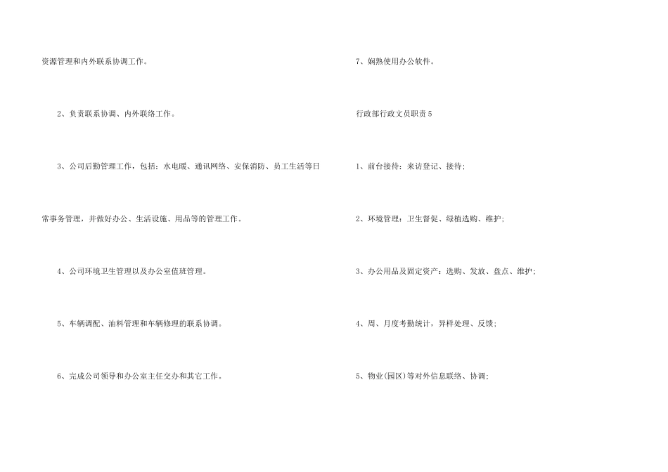 行政部行政文员职责七篇2024_第3页