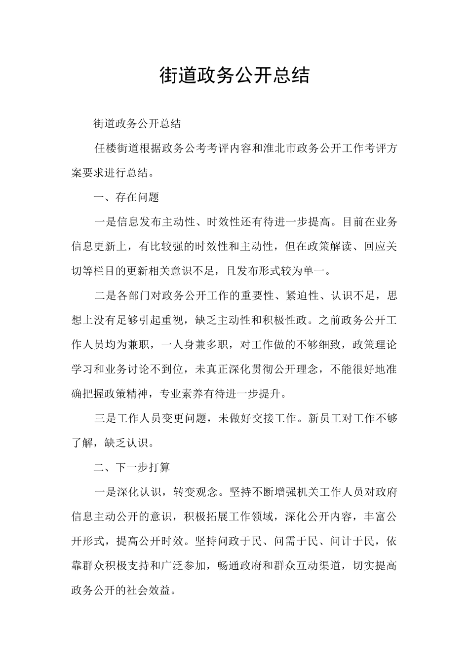 街道政务公开总结_第1页