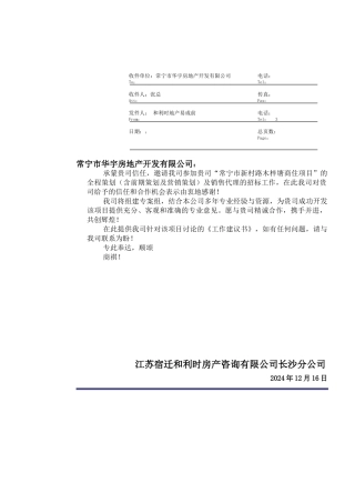 衡阳常宁项目和利时工作建议书