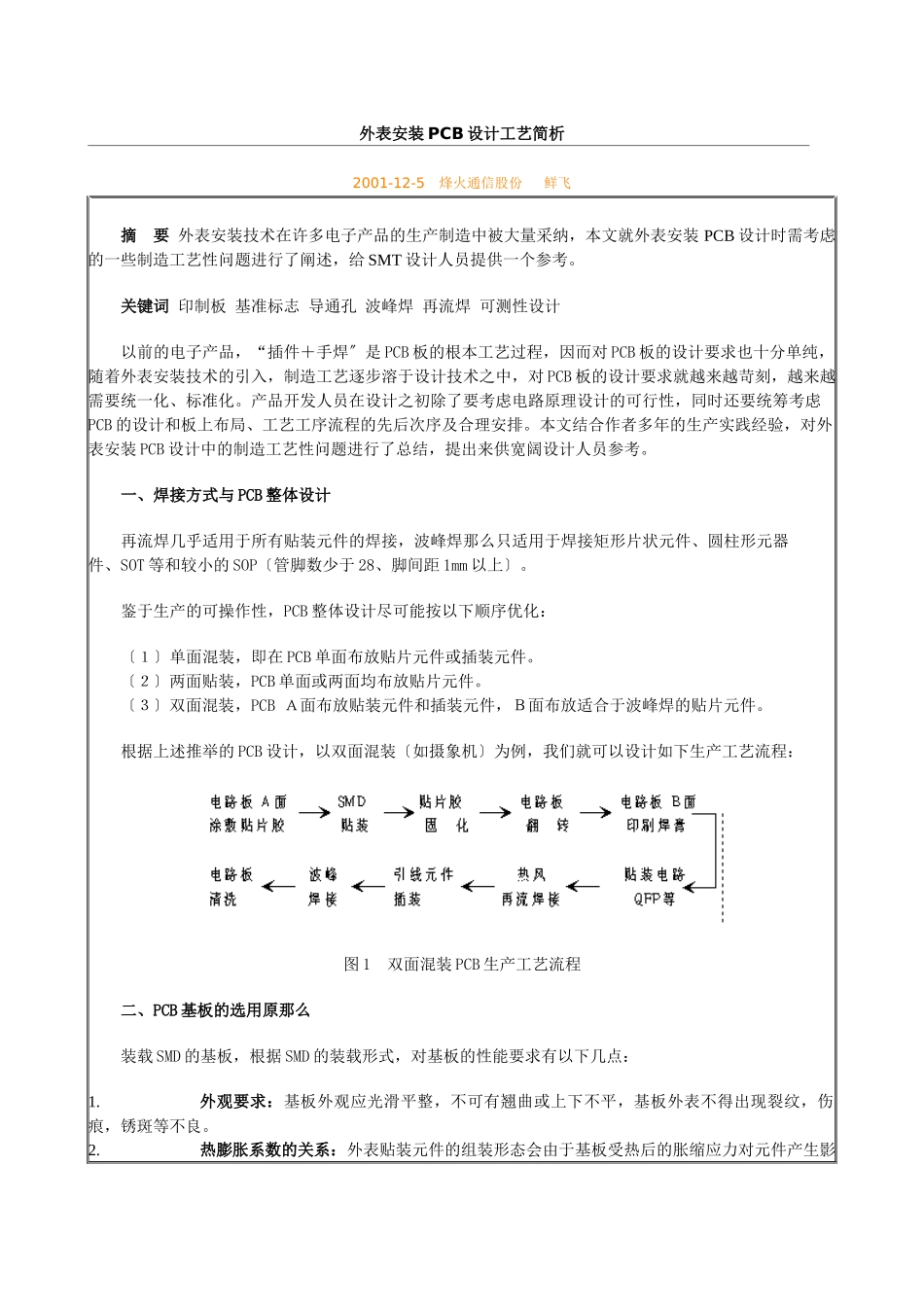 表面安装PCB设计工艺简析_第1页
