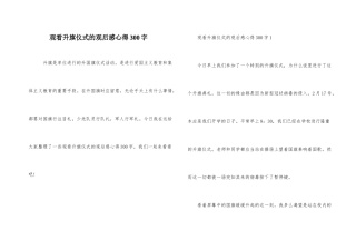 观看升旗仪式的观后感心得300字