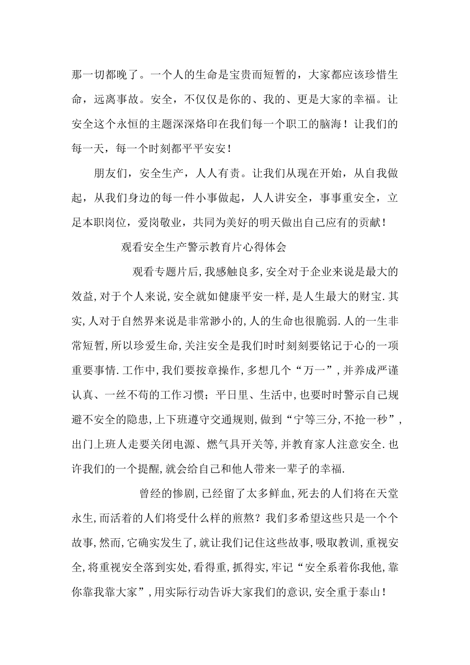 观看安全生产警示教育片心得体会_第3页