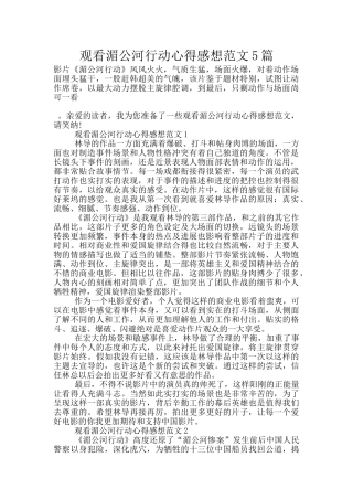 观看湄公河行动心得感想范文5篇