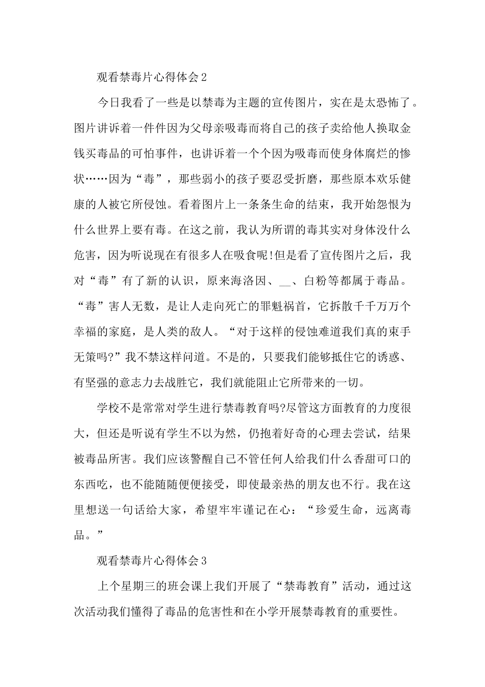 观看禁毒片心得体会_第2页