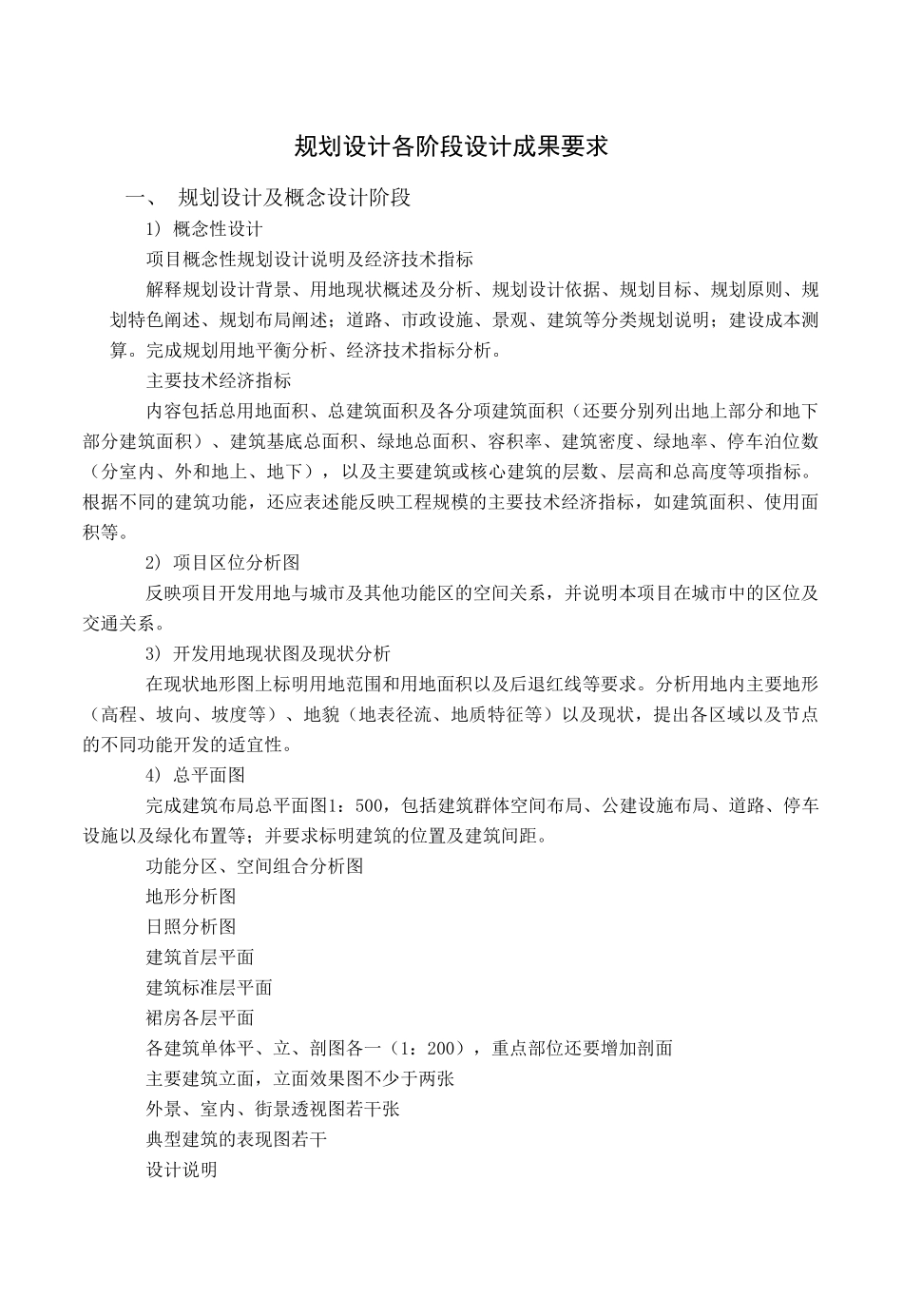 规划设计各阶段设计成果要求_第1页