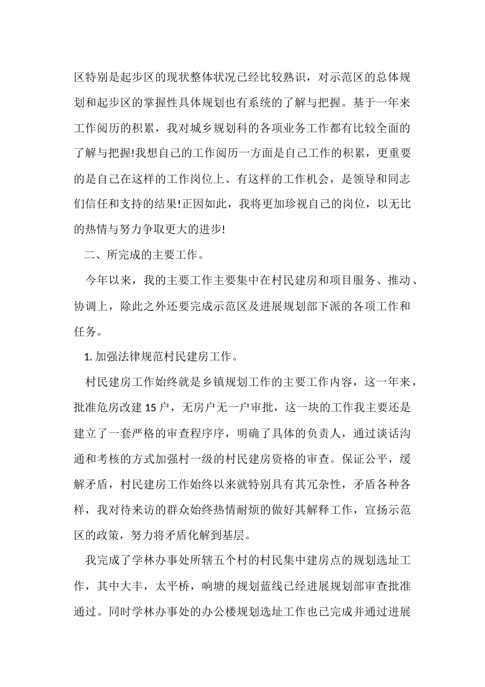 规划管理岗位个人工作总结_第2页