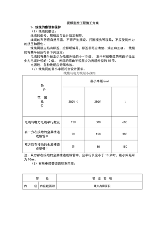 视频监控工程施工方案