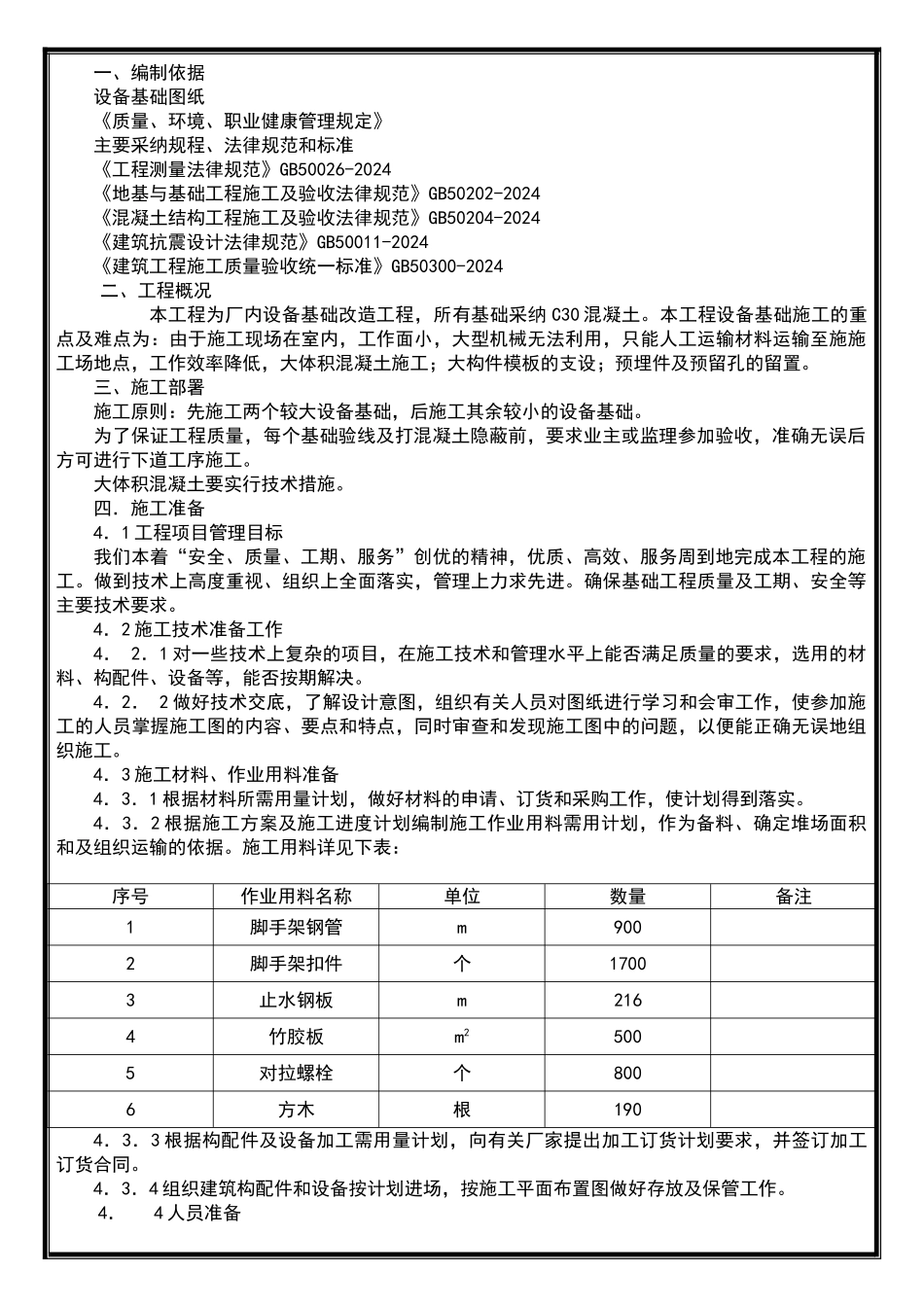 设备基础施工方案-_第1页