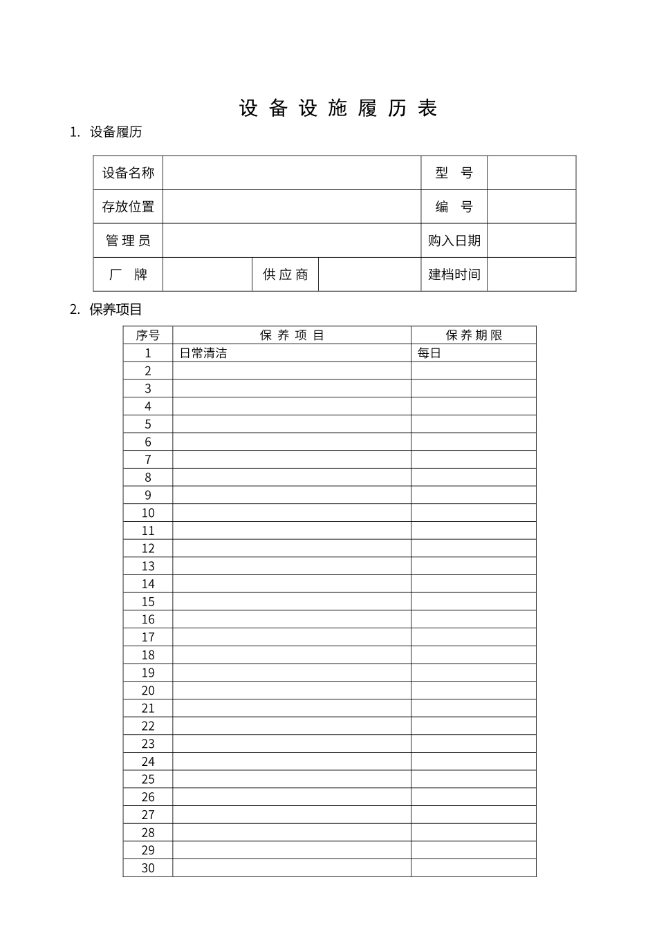 设备设施点检表_第1页