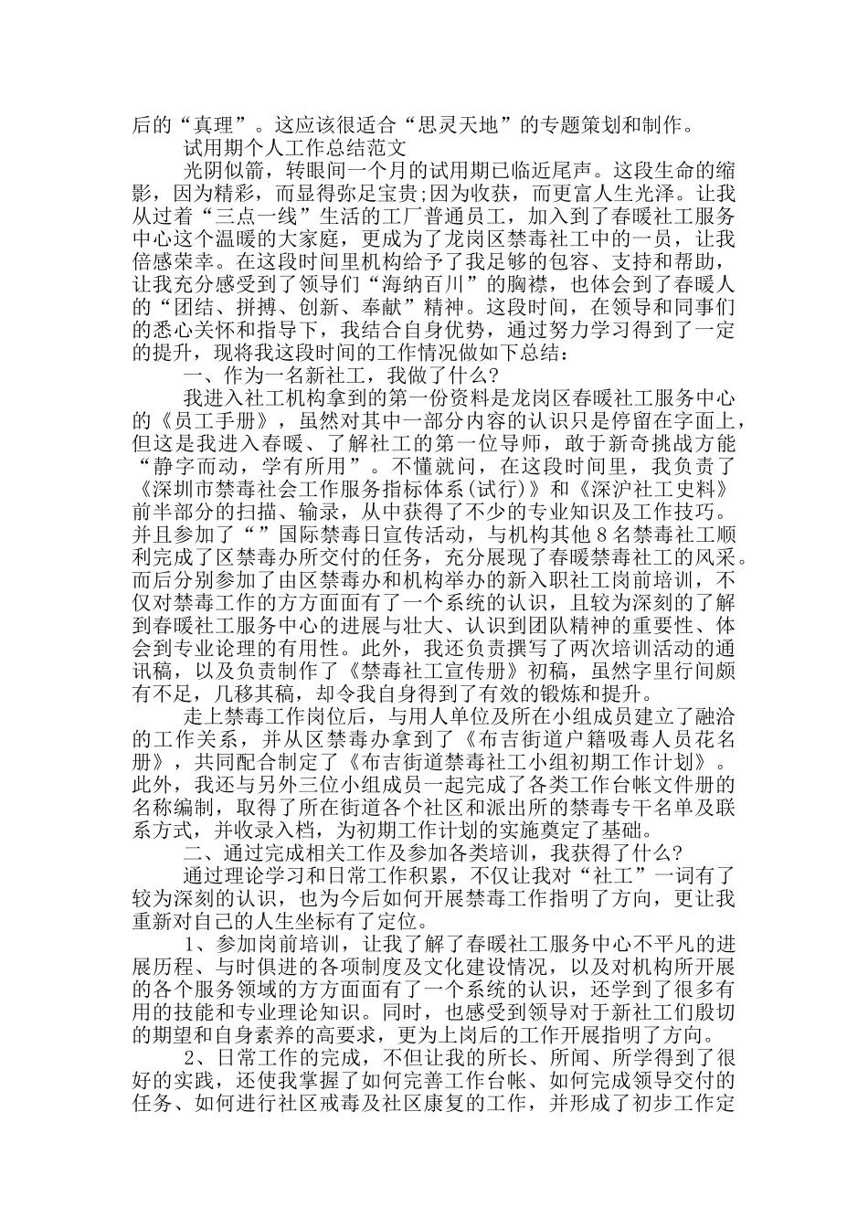 试用期个人工作总结范文_第3页