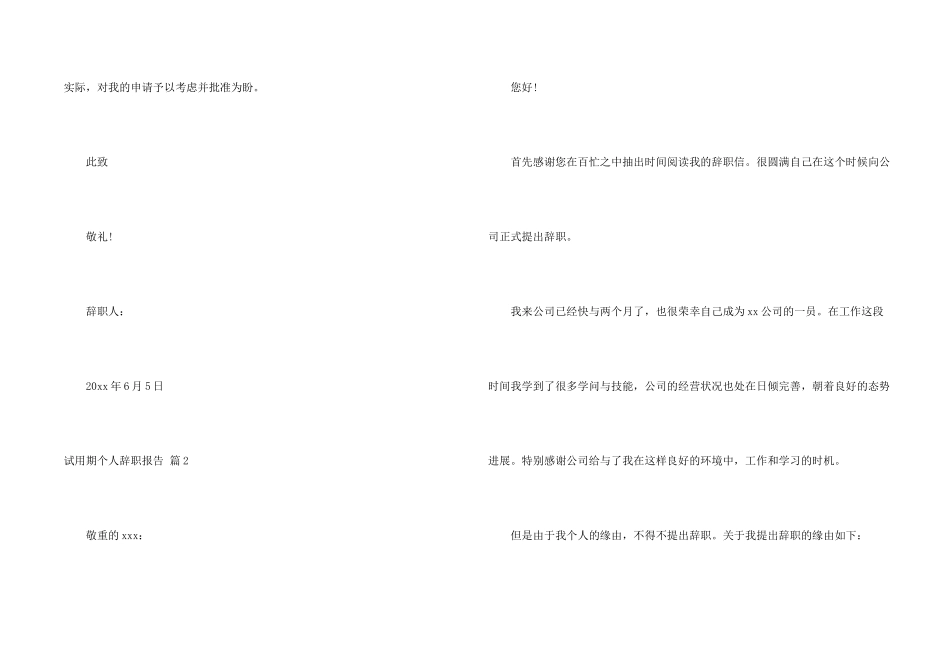 试用期个人辞职报告四篇_第2页