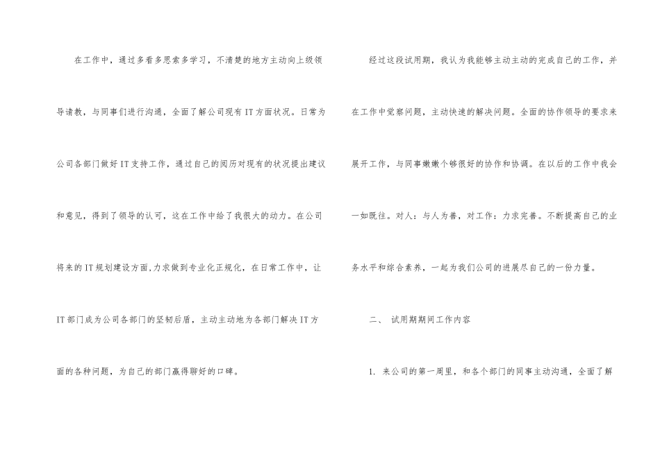 试用期工作总结模板汇总六篇_第2页