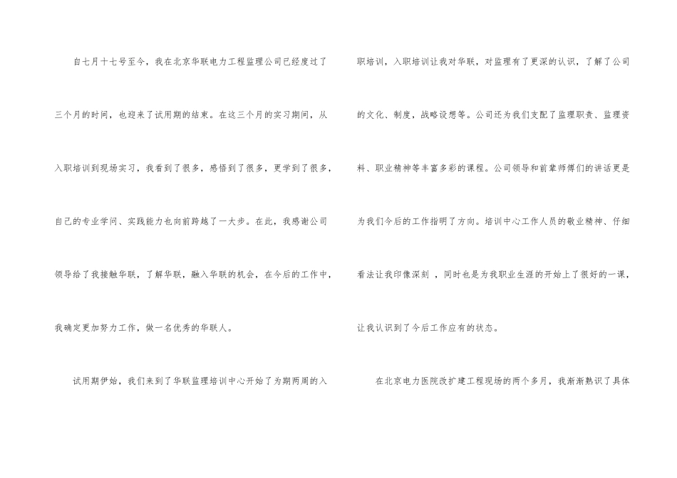 试用期工作总结模板汇编10篇_第3页