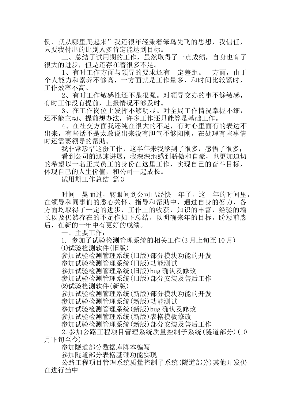 试用期工作总结模板集合五篇_第3页