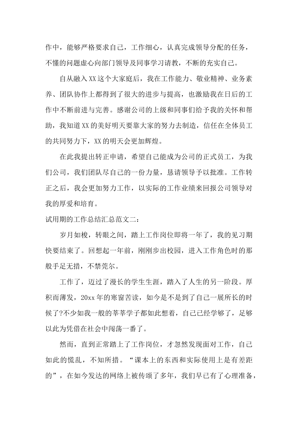 试用期的工作总结汇总_第2页