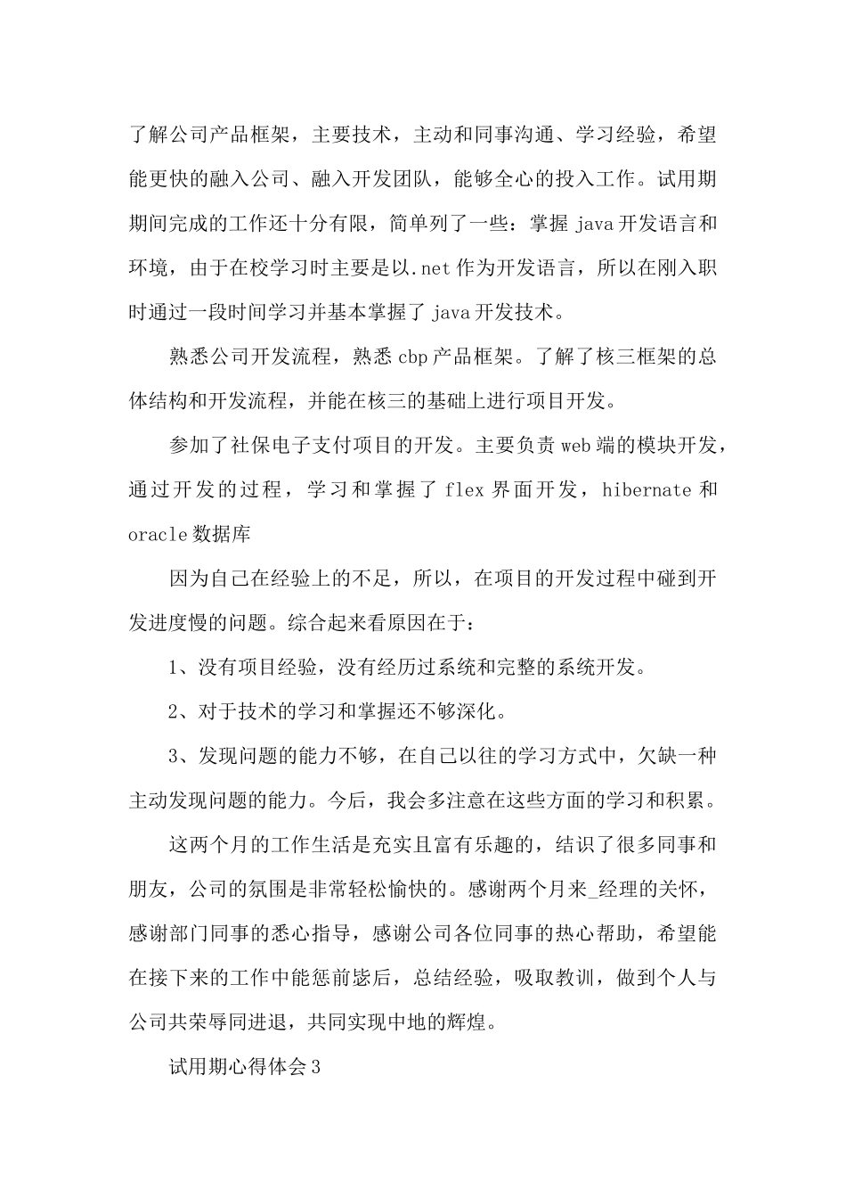 试用期第一个月心得_第3页