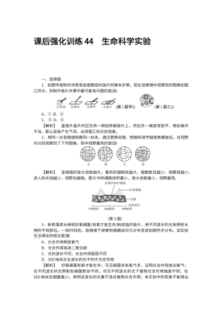 课后强化训练44