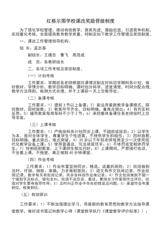 课改奖惩制度