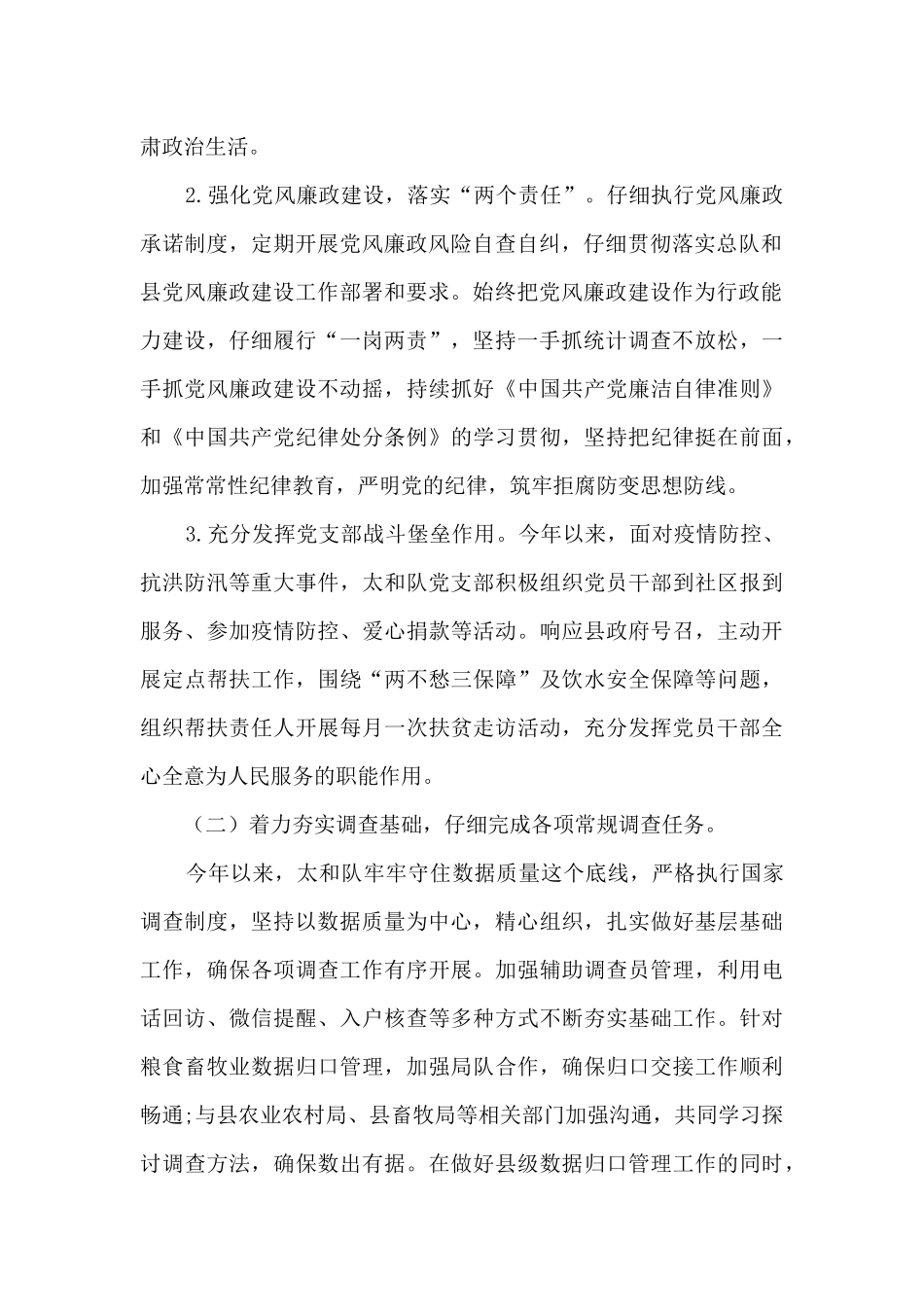 调查队工作总结和2024年工作计划_第2页