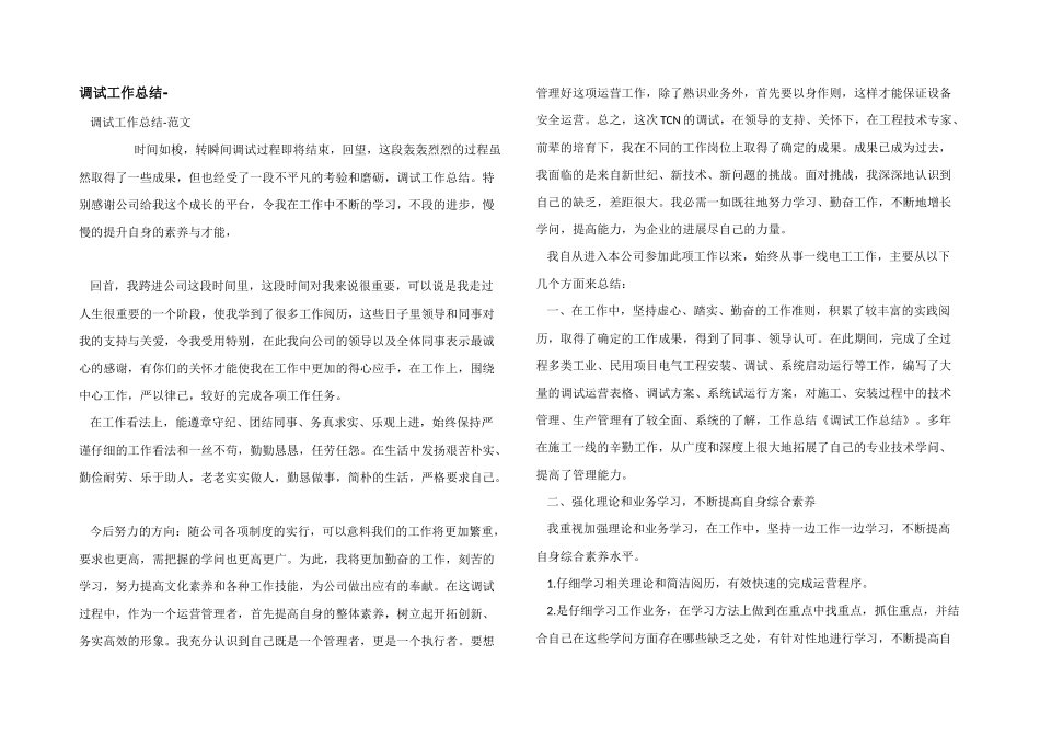 调试工作总结_第1页