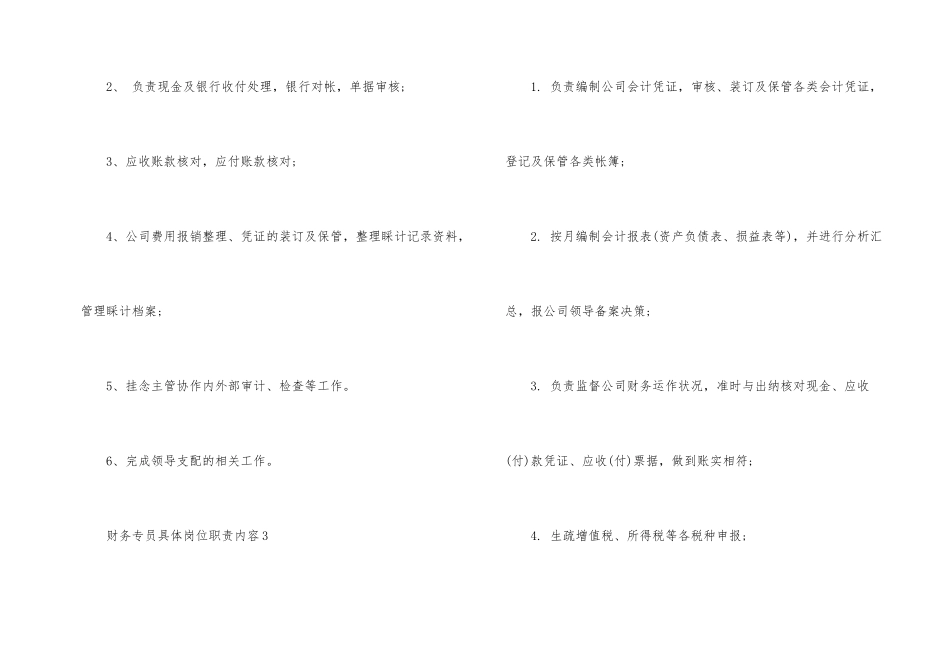 财务专员具体岗位职责内容_第2页