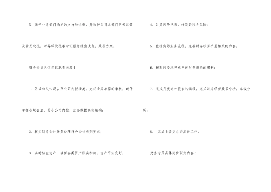 财务专员具体岗位职责内容_第3页