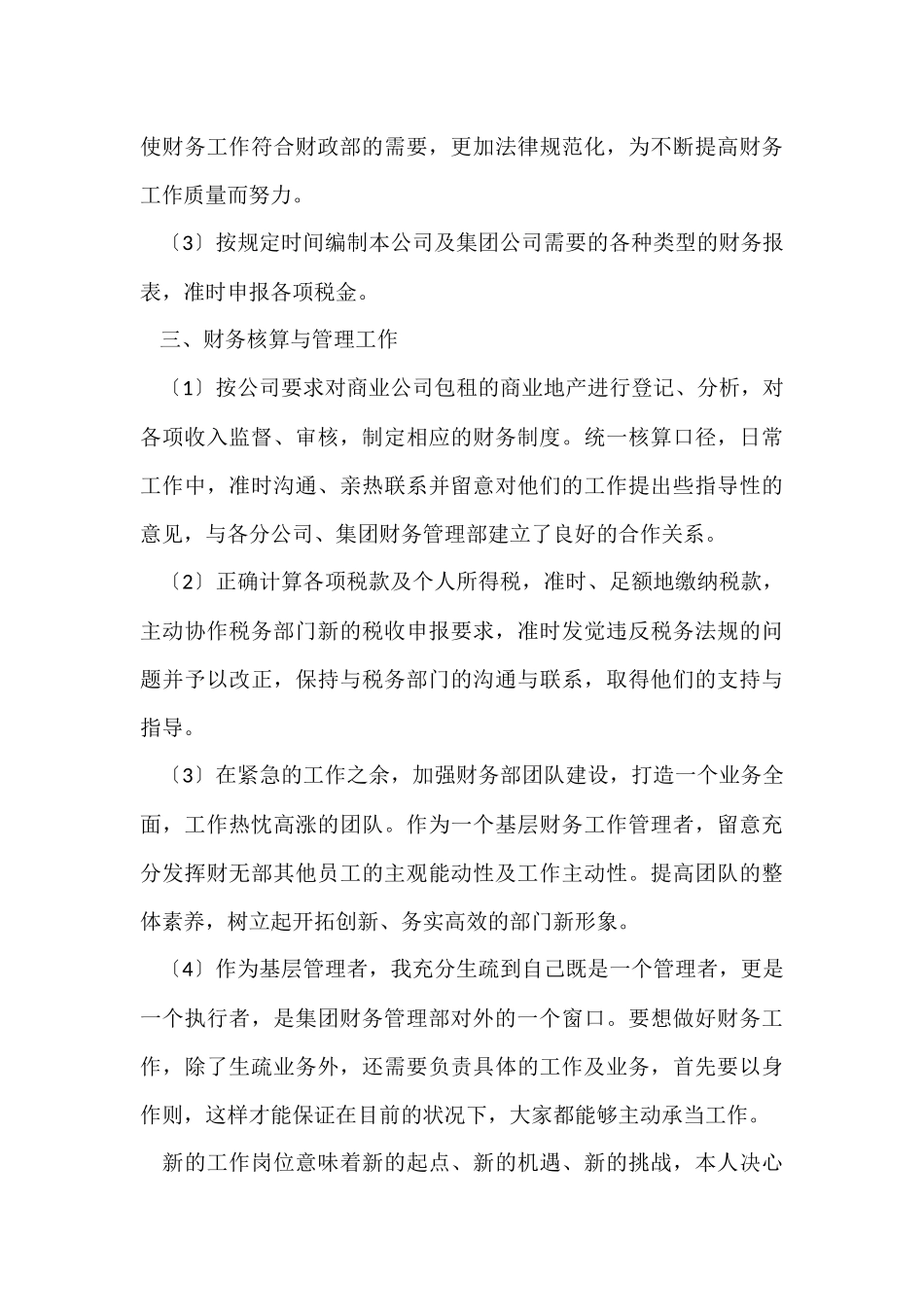 财务人员试用期工作总结_第3页
