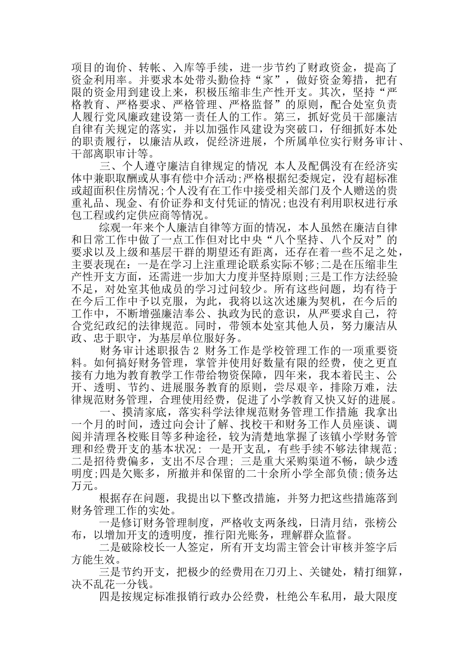 财务审计个人工作述职报告_第2页