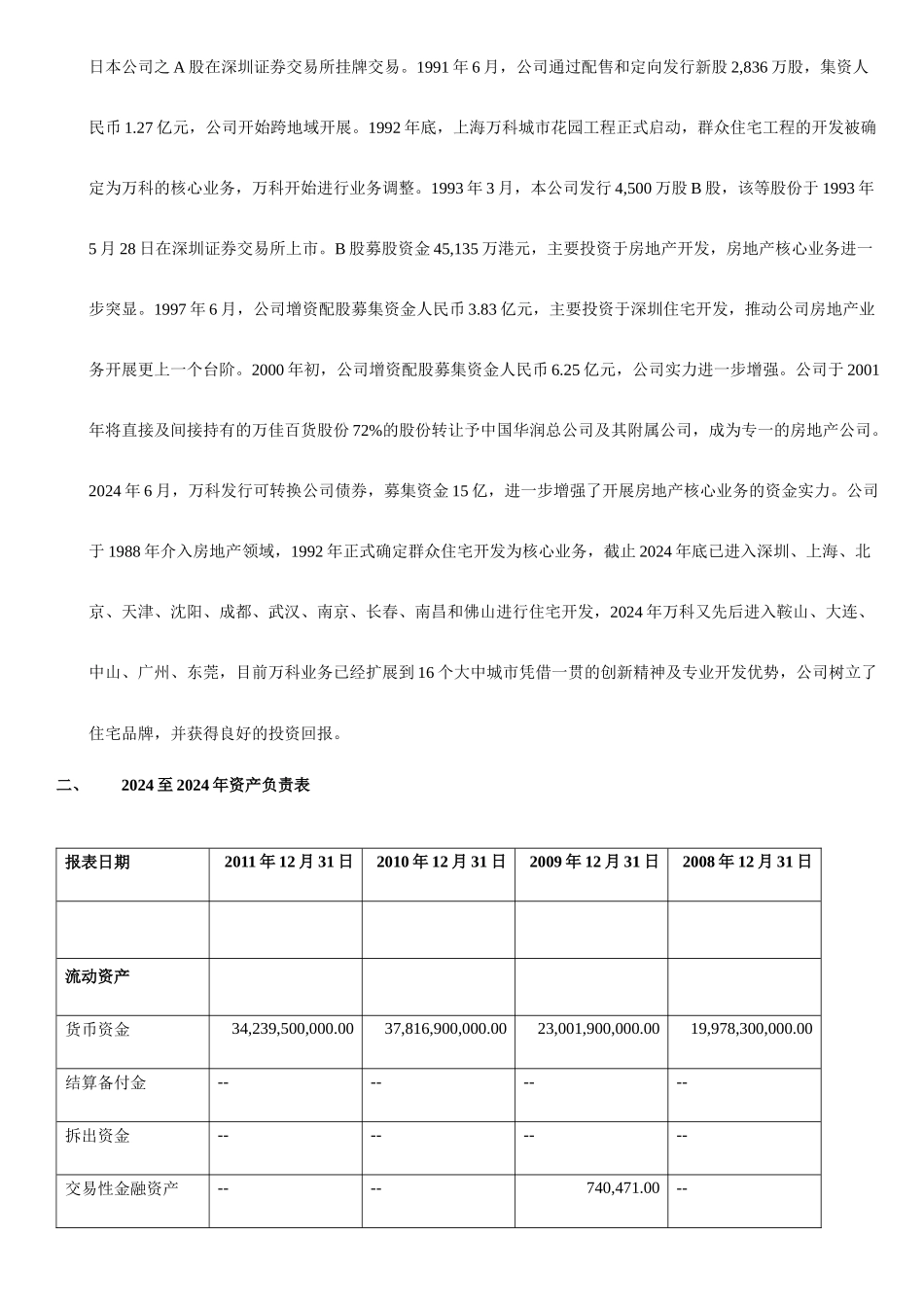 财务报表分析某地产A偿债能力分析_第2页