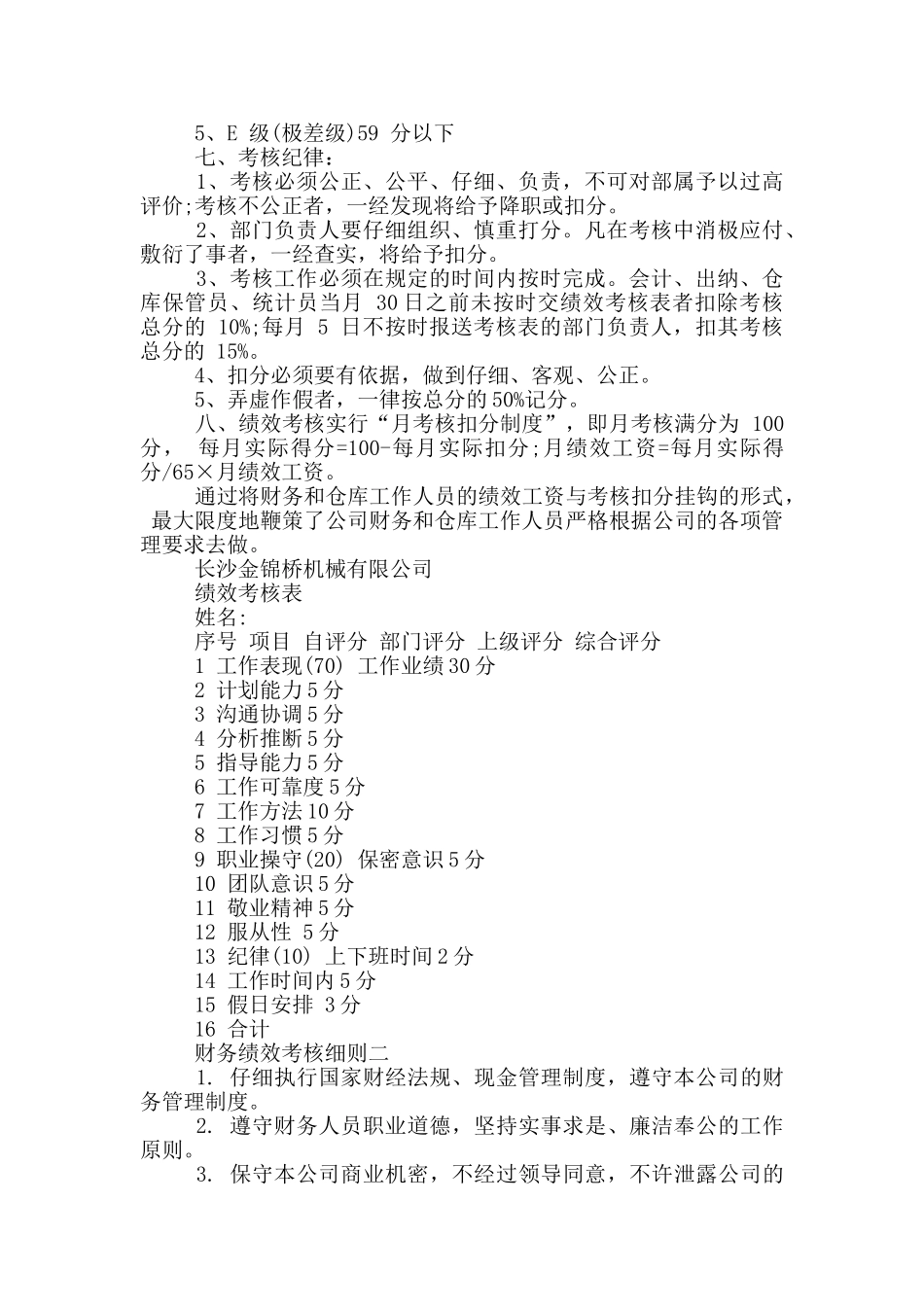 财务绩效考核细则一_第2页