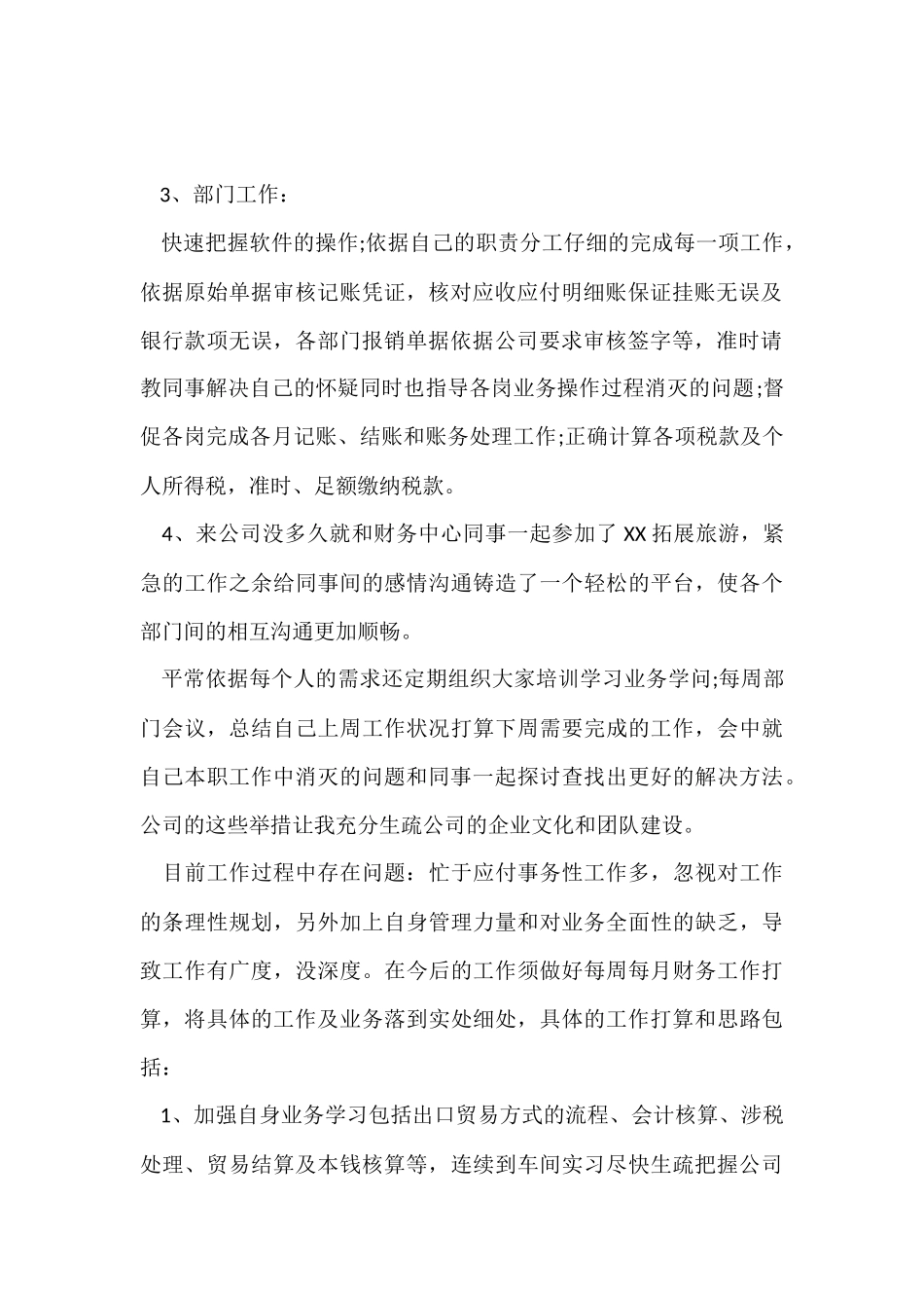 财务职员三个月试用期工作总结_第2页