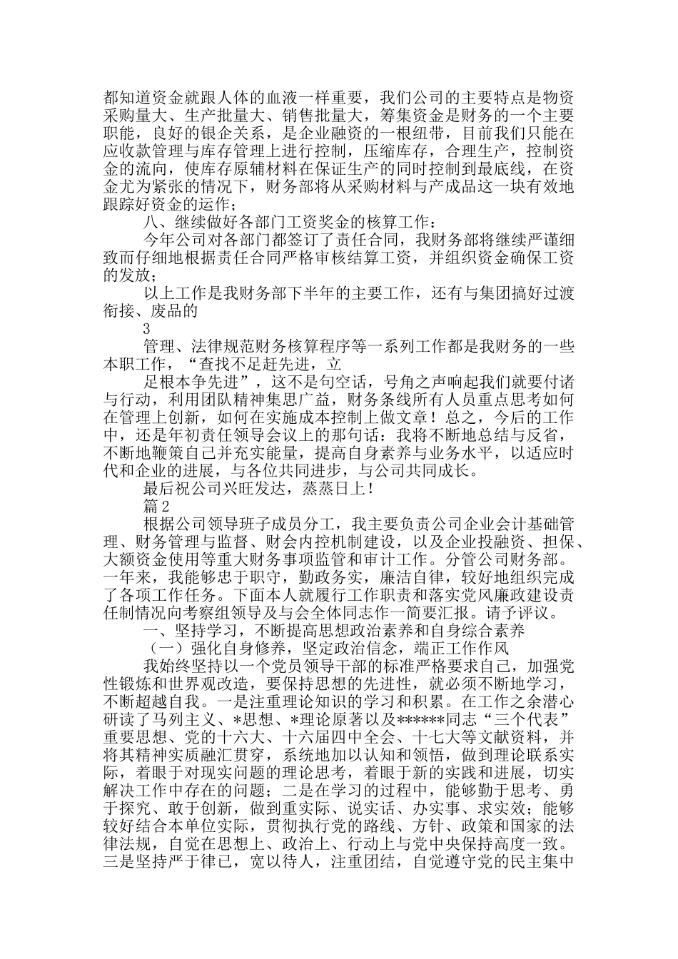 财务负责人工作总结_第3页