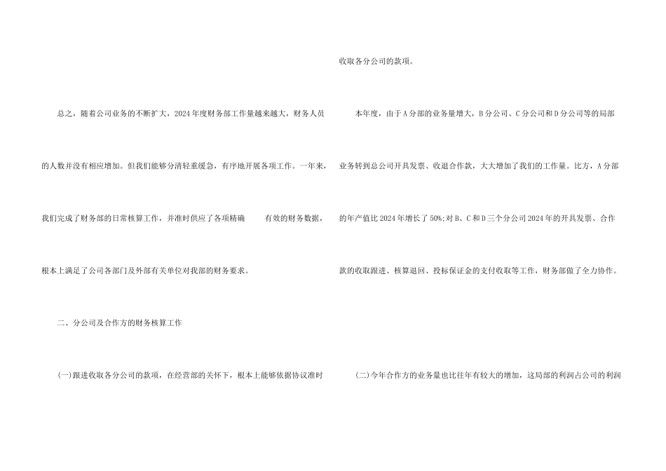 财务部2024年度工作总结_第3页