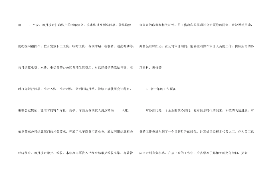 财务部个人工作总结_第2页
