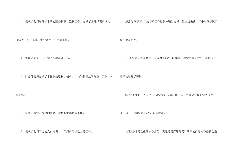 财务部总结报告5篇_第2页