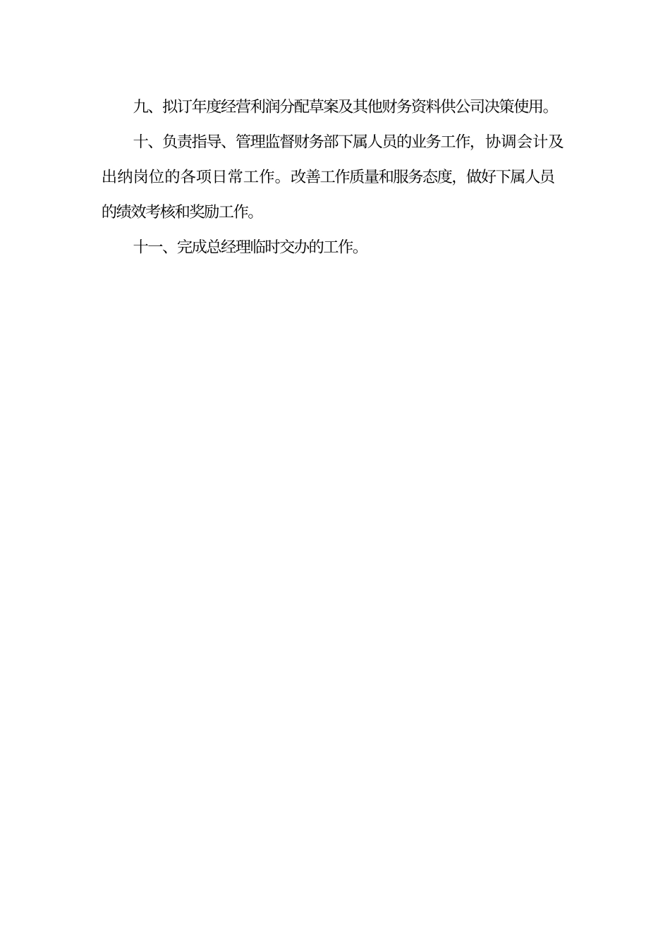 财务部长岗位职责_第2页