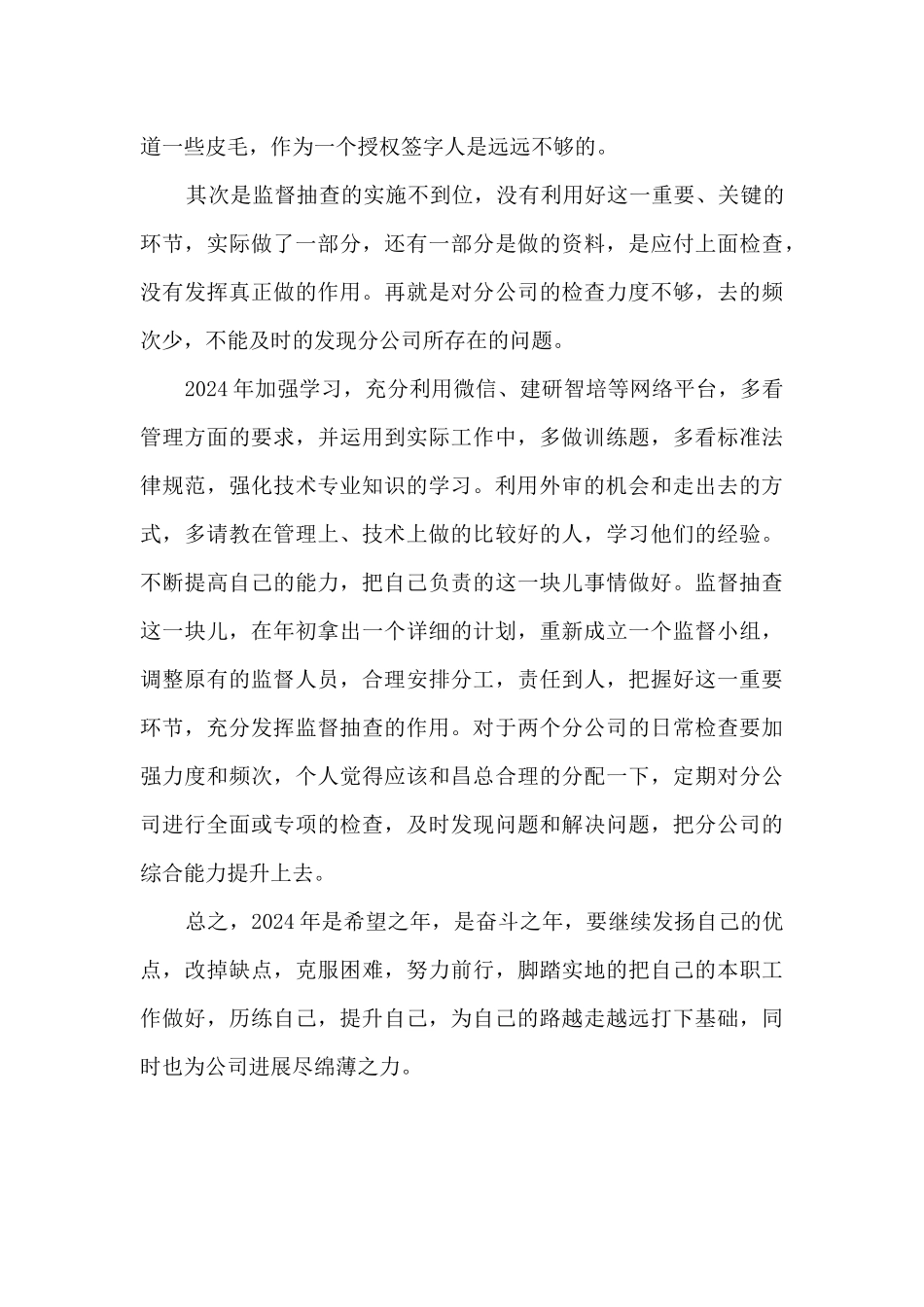 质量保证监督抽查个人工作总结_第2页