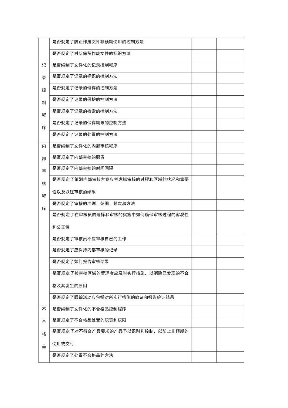 质量文件评审记录表_第2页
