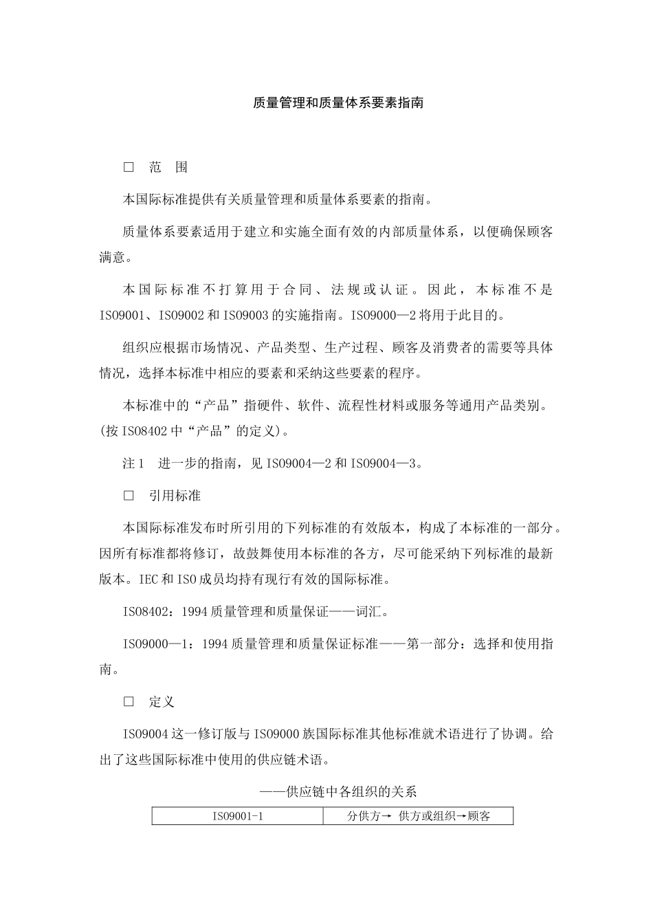 质量管理和质量体系要素指南范本_第1页