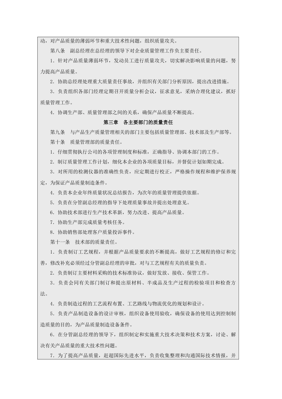 质量管理责任规定模板_第2页