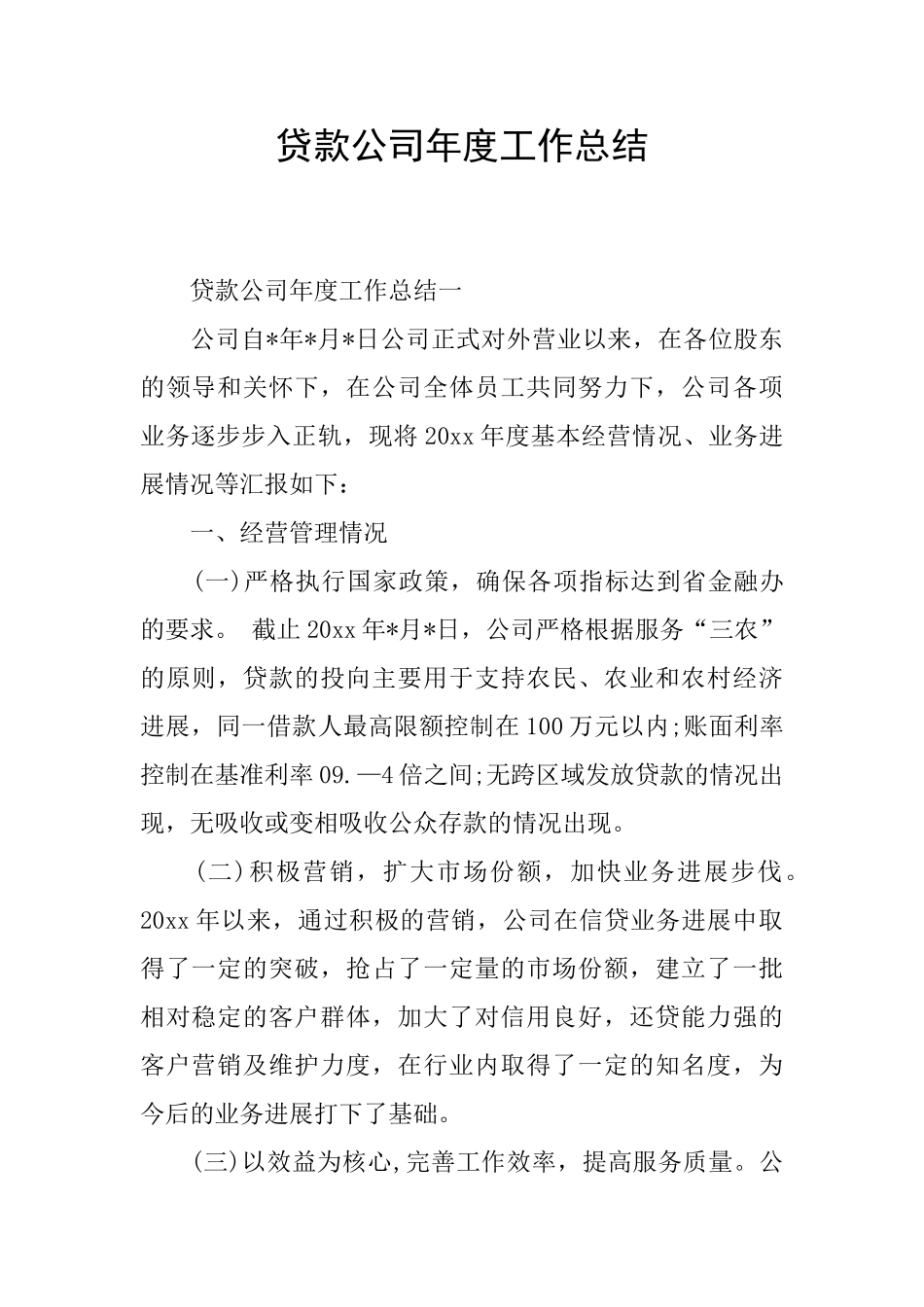 贷款公司年度工作总结_第1页